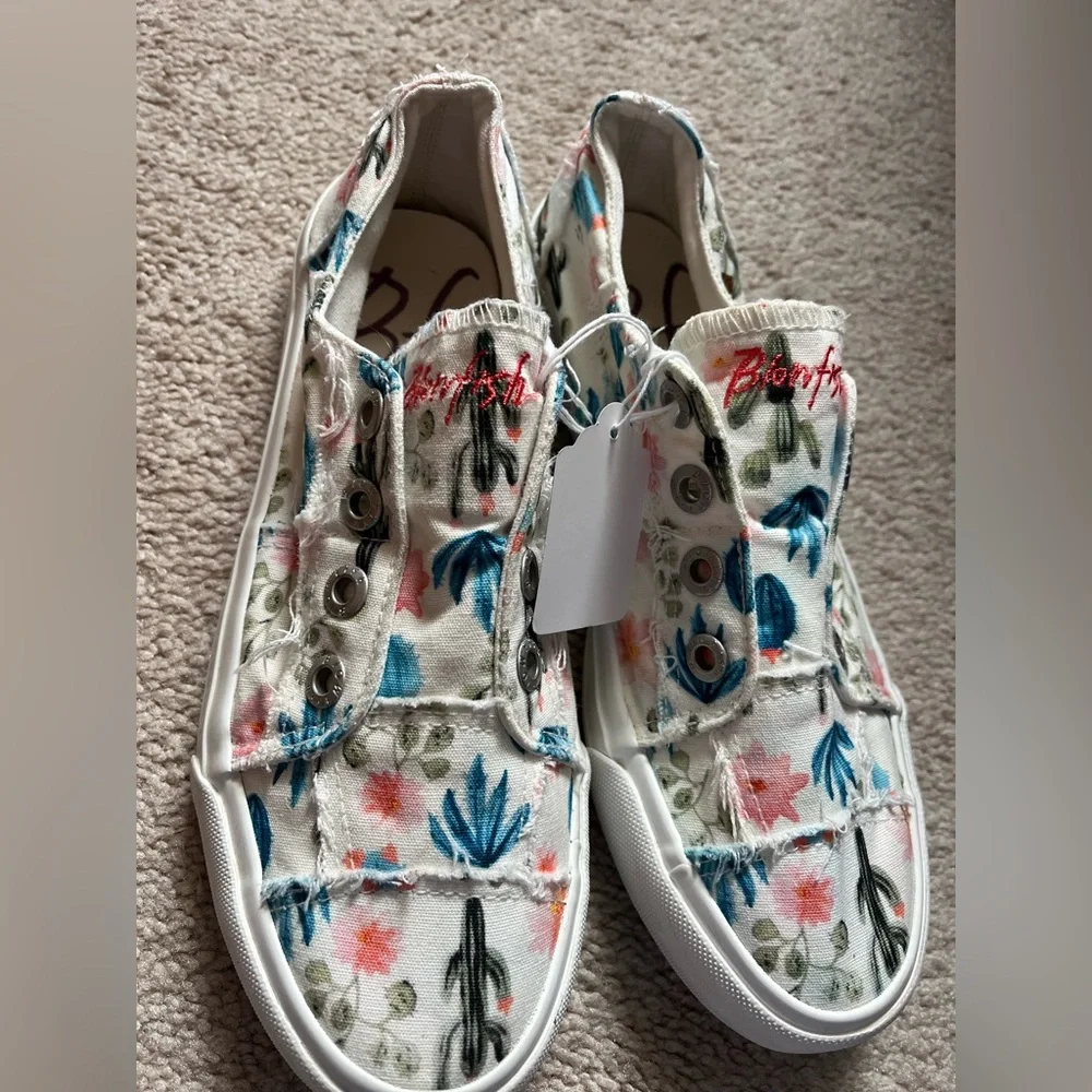 Blowfish Slip-on Sneakers - White and Blue - Picture 1 of 4